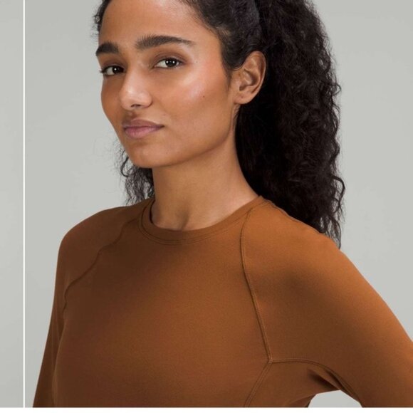 Lululemon Its Rulu Run Long Sleeve ShirtRoasted Brown Size 6 - Picture 5 of 15